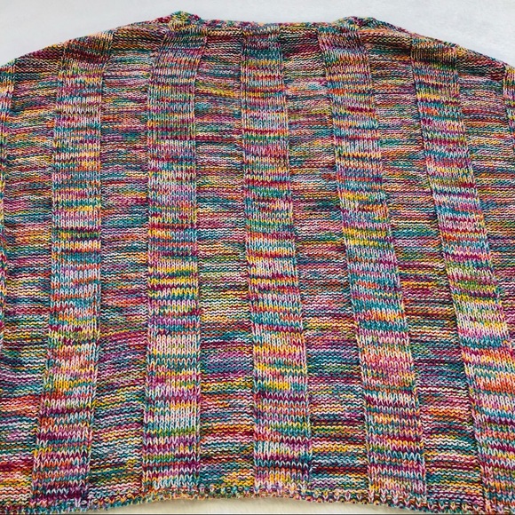 Freshman, Oversized Cropped Multicolored Sweater, Small - Picture 11 of 15